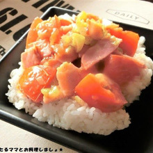 簡単10分★トマトとベーコンのネギ塩丼