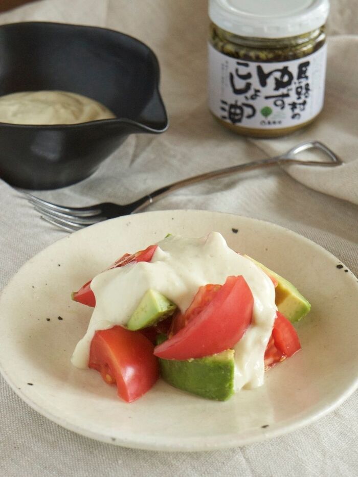 たっぷりかけても安心 ゆずこしょう油豆腐ソースサラダ