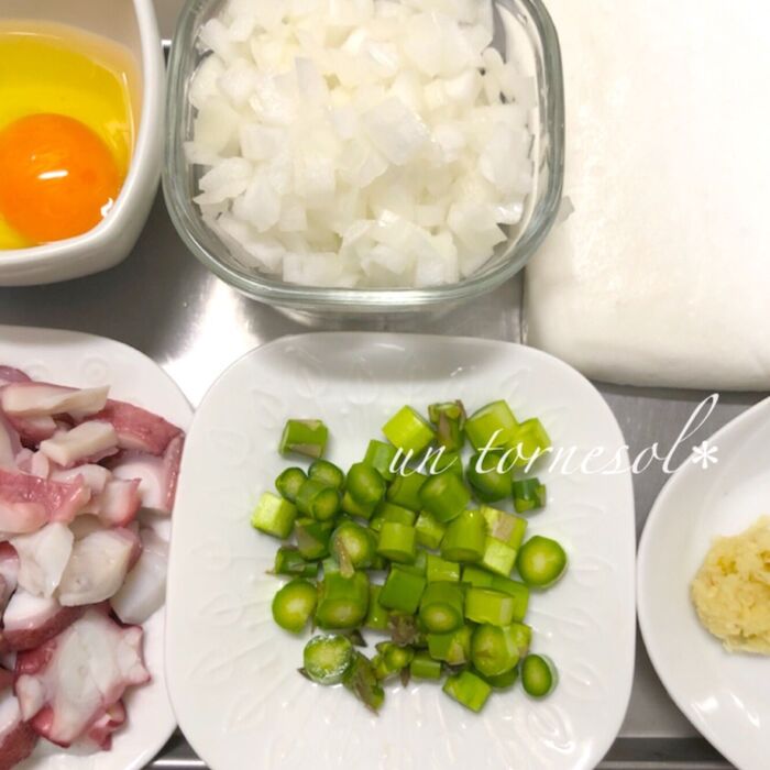 ①アスパラは食感を残すように!