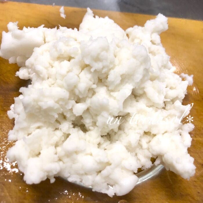 ②はんぺんは滑らかになるようにしっかり潰して!