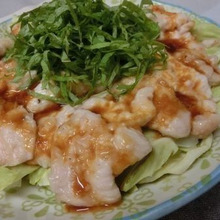 レンジで一発☆ 蒸しキャベツとぷるぷる水晶鶏 レモン醤油だれで♪