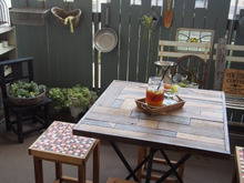 ベランダをアンティーク風&カフェ風改造計画~タイル貼りのスツール作りに挑戦~