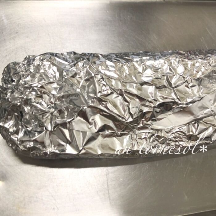 ③アルミホイルで包んで肉汁逃がさない!