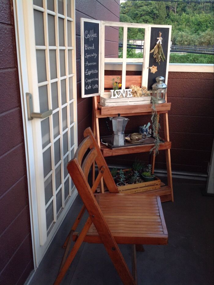 カフェ気分で雑貨を飾ってみました