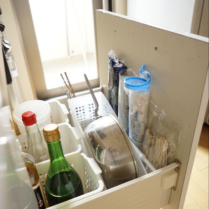 一緒に使う道具も収納