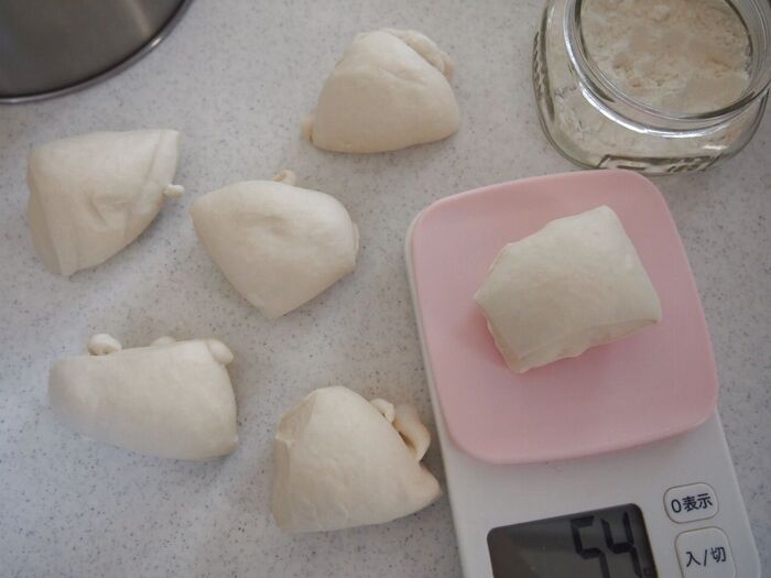 ④生地を分割します