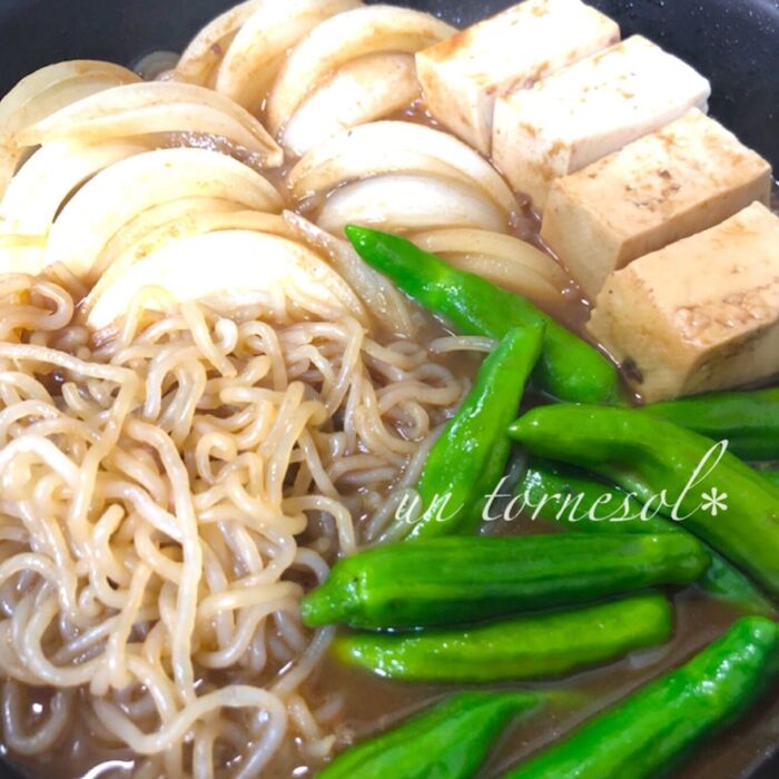 ④ししとうはひっくり返しながら