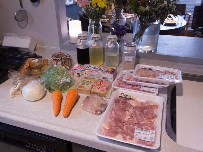 材料 と メニュー