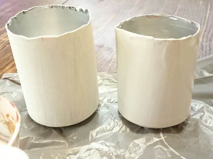 缶にペイントしてからガーリーに