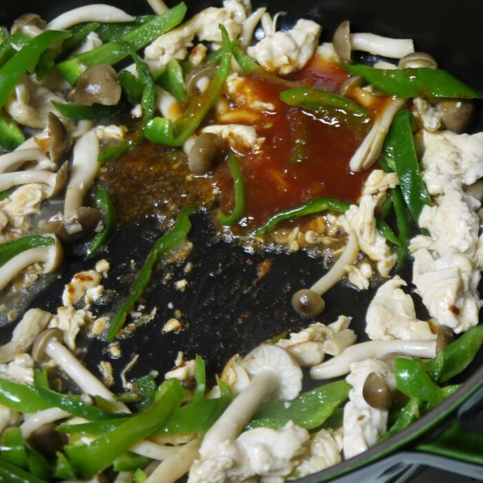 仕上げはソースをしっかり加熱!