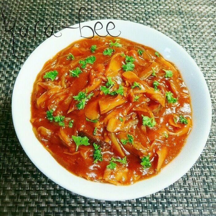 短時間で濃厚コクうま*野菜ジュースde鯖缶きのこ茄子カレー