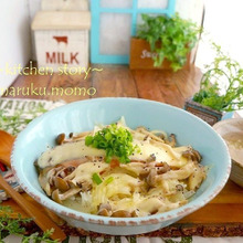 レンジ5分!調味料1つで2種類楽しめる!料亭風✿鮭とキノコのチーズ蒸しごはん&出汁茶漬け