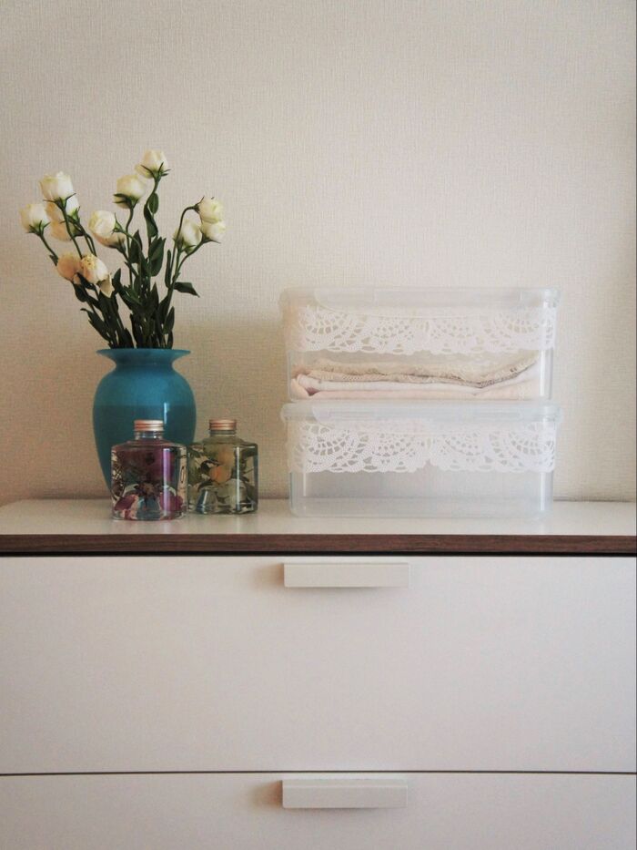 ダイソーのプラスチック収納箱をデコッてみました?