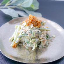 超特急おつまみ!混ぜるだけ☆もろきゅうにクリームチーズで旨味UP「もろきゅうチーズ和え」