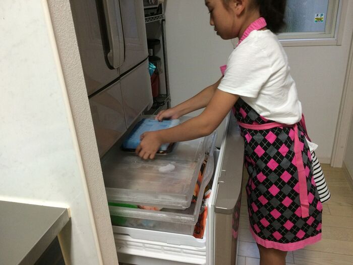 冷凍庫に平たく入れて急速冷凍!