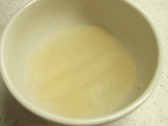 ゼラチンをふやかす