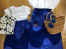 コスパ◎マリメッコ生地で作る親子お揃い簡単スカート