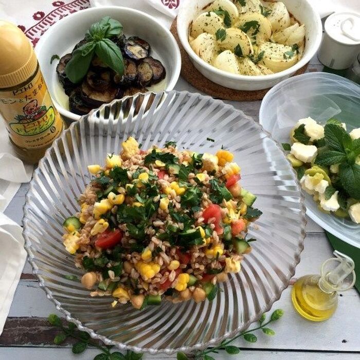 今話題の穀物!スペルト小麦(ファッロ)のサラダ