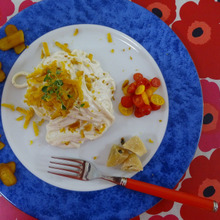 乳脂肪ゼロ!!ボッタルガbottargaの軽い冷製パスタ、寄り添うアメ子と乾燥情熱