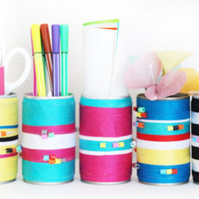 【巻くだけ簡単】用途色々♪糸で作る空き缶・瓶リメイク法