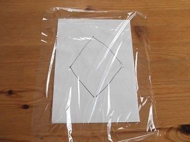 【おまけ】型紙を使うと より簡単にひし形に広げられます