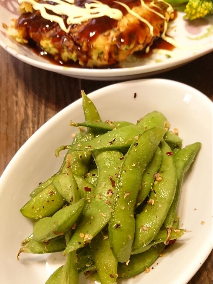 舜で完成‼️簡単にできる?ビールにあうあう?枝豆のおつまみ