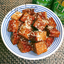 簡単3分!ビールが進む♪サイコロハンバーグのペッパーチーズ照り焼き