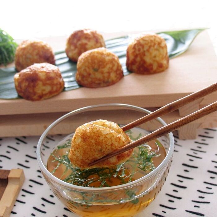 さっぱりレシピ「冷製 明石焼き風 大葉の香り」