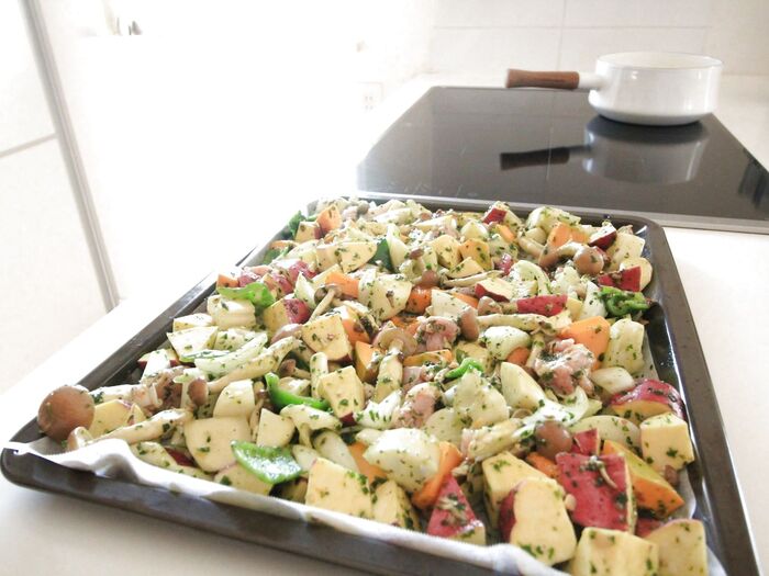 3⃣オーブンに入れたら完成する料理を一品準備する