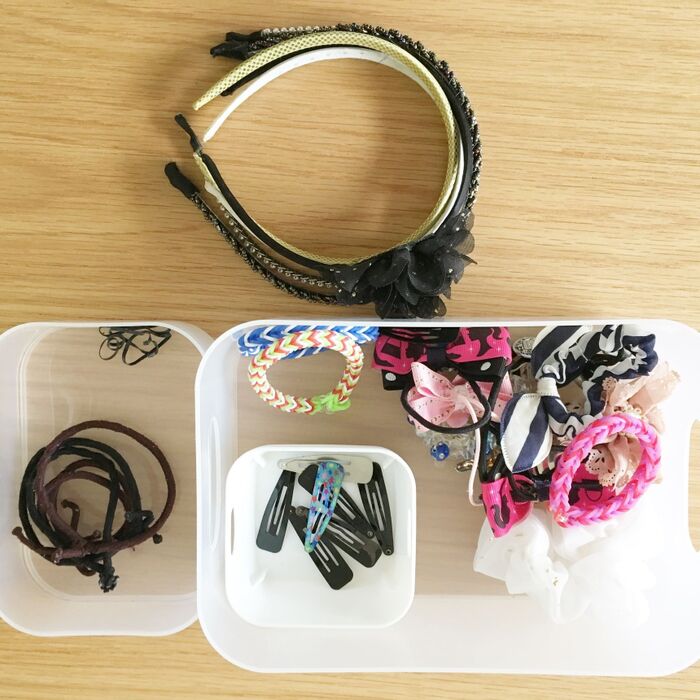 ヘア小物の収納で使う