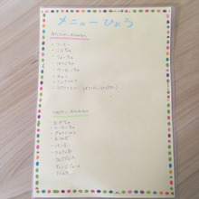 変更すいすい!超❣️簡単メニュー表