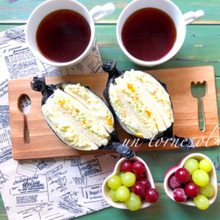 にんにく入りで美容効果‼キャベツと卵のアリオリソースサンド