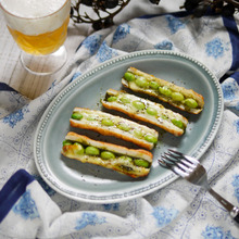 【オシャつま】いつものおつまみコラボでおしゃれな1品【枝豆とちくわのジェノベーゼピザ】