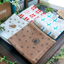 セリア★100均のカフェ柄と国旗柄のキッチンクロスがお洒落♪