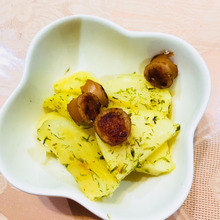 レンジでじゃがいもとウィンナーののり塩和え