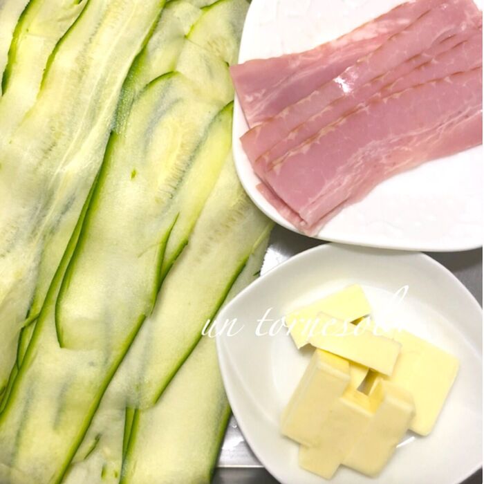 ①ズッキーニは途中で切れても気にしな~い!