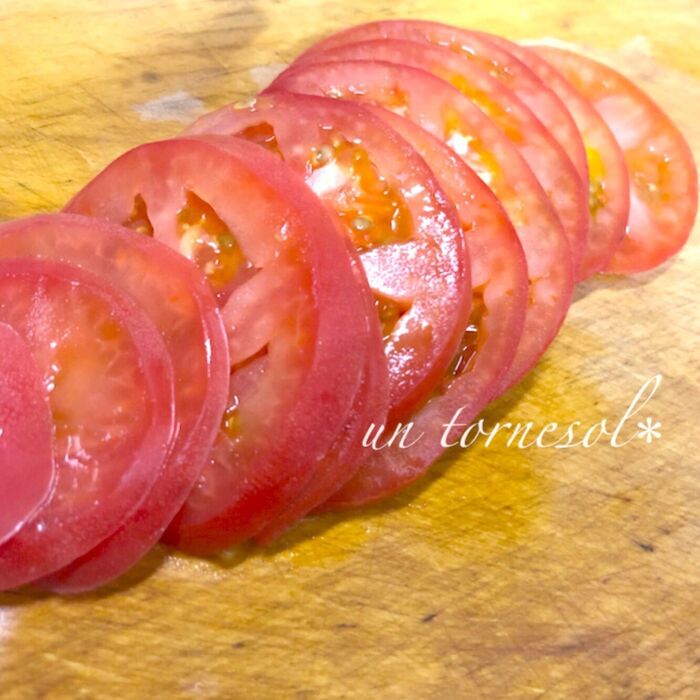 ④トマトは薄めの方がオススメ☆