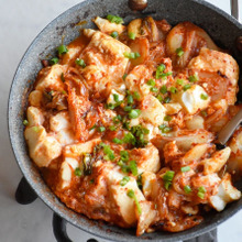 辛旨!♥ビールtoごはん♥焼キムチ豆腐【#包丁不要 #フライパン #食欲 #ヘルシー】3分