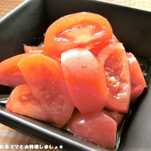 簡単3分★トマトのにんにく酢醤油和え