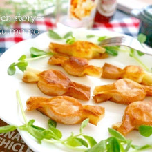 3分調理♪ビールのおつまみに★魚肉ソーセージとチーズのキャンディー包み♪