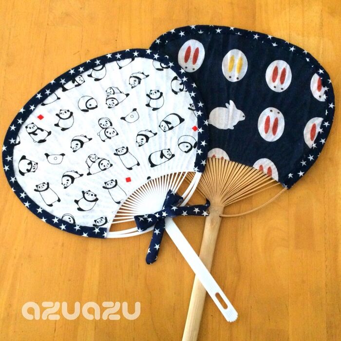 いらない「うちわ」を100均手ぬぐいで簡単リメイク♪