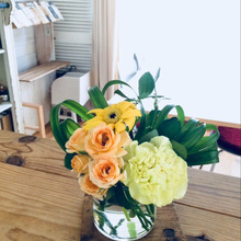 スーパーの花束で作るかんたんアレンジメント