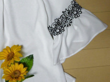 去年のsaleで買ったブラウスをリメイクして今年っぽく