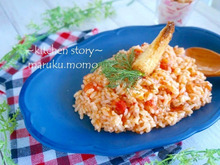 完熟トマト1個で作れる♪焦がしバター香るリゾット