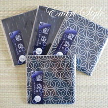 100均★藍染クロス(日本製)で、和コーデが簡単に♪