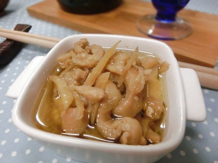 名店の味をアレンジ♪ 簡単☆ 鶏皮の生姜煮