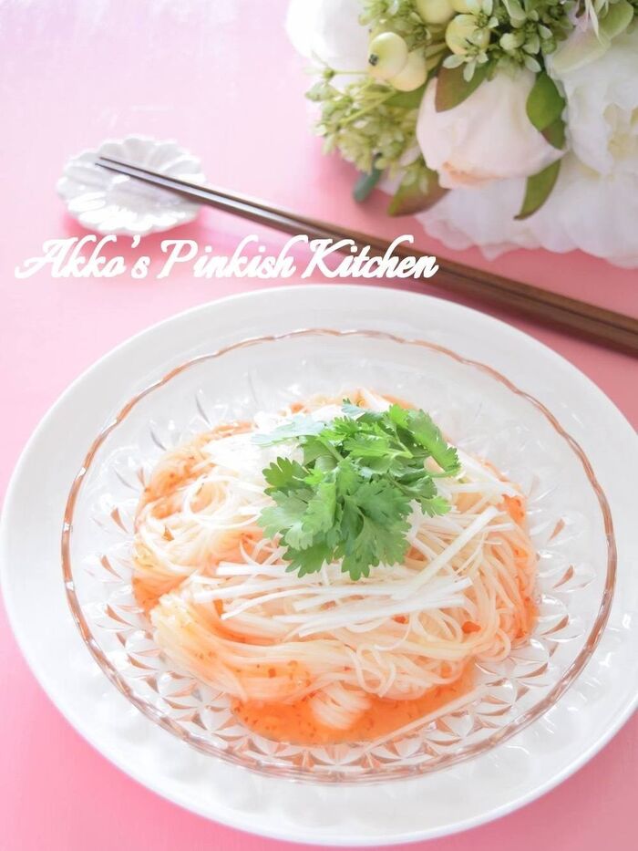 3ステップ!『パクチー素麺』夏はやっぱりアジアンソーメン♪