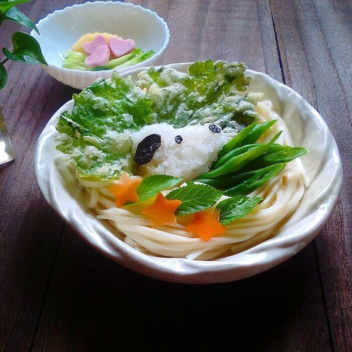 大根おろしで!ぶっかけうどんだワンっ♪