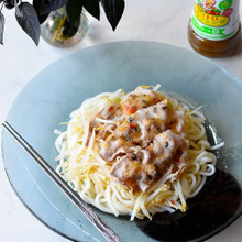 さらっとイケちゃう♥火を使わない♡肉サラダうどん【*節約 *もやし *かさ増し *ピエトロ】5分