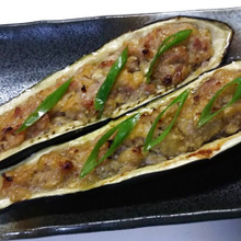 魚焼きグリルにお任せ!なすボートの味噌田楽♥